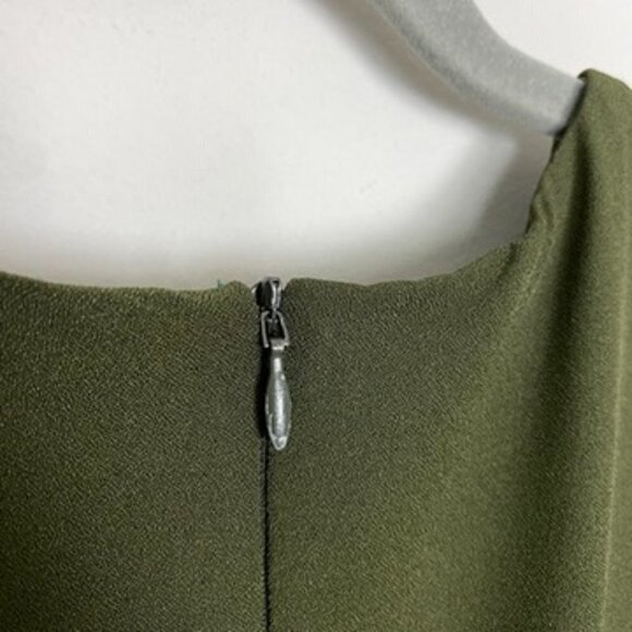 Hutch Cami Mini Dress Long Sleeves Green Tiered Layered Womens 2 Round Neck - Picture 6 of 8